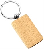 Rami Rectangular Wooden Keyring