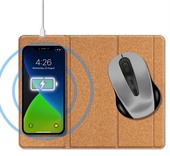 Ravenna Foldable Cork Wireless Charging Mouse Pad