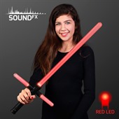 Red Light Up Cross Saber With Sound
