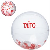 Red And Silver Confetti Filled Beach Ball