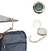 Round Foldable Bag Desk Hook With Mirror