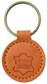 Round Recycled Leather Keyring