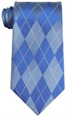 Royal Blue Diamond Pattern Silk Tie