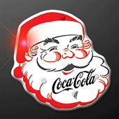 Santa Claus Blinking LED Pin Badge