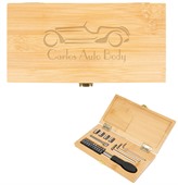 Screwdriver Kit In Bamboo Case