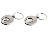 Shopping Trolley Round Token Keyring