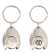Shopping Trolley Teardrop Token Keyring