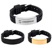 Silicone Bracelet With Adjustable Needle Buckle