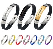 Silicone Colour Bracelet With Folding Lock Clasp