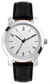 Silver Plated Leather Watch