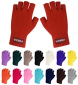 Silvestri Fingerless Gloves with Woven Label