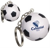 Soccer Ball Stress Reliever Keyring