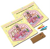 Square Custom Colouring Book With Crayons