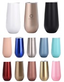 Stemless Metal Vacuum Champagne Flute