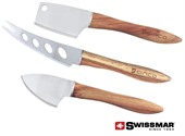 Swissmar® 3 Piece Acacia Handle Cheese Knife Set