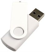 Swivel 4GB White Flash Drive Lacquered Clip