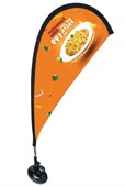 Teardrop Suction Cup Flag - Double Side Print