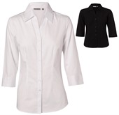 Tiggy Ladies Cotton/Poly Stretch 3/4 Sleeve Shirt