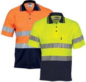 Titan Hi Vis Two Tone Short Sleeve Polo With Reflective Tape