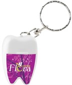 Tooth Shaped Dental Floss With Keyring
