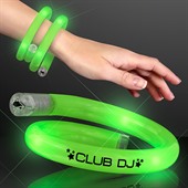 Tube Green Wristband With Flashing LED