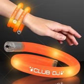 Tube Orange Wristband With Flashing LED