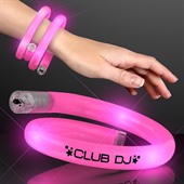 Tube Pink Wristband With Flashing LED