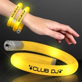 Tube Yellow Wristband With Flashing LED
