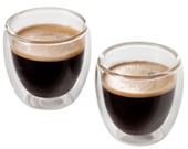 Two 80ml Espresso Coffee Glasses