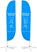 U1B Large Convex Feather Banner Two Side Print
